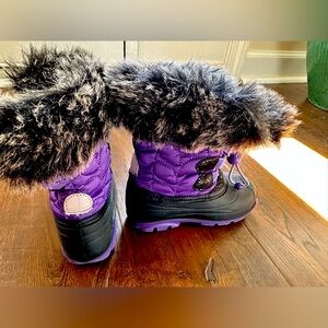 Kamik Lychee winter snow boots, purple, toddler size 8
